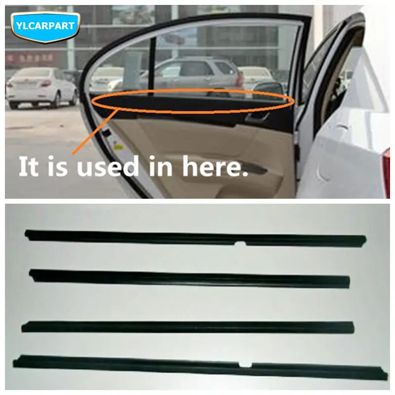 

For Geely Emgrand 7 EC7 EC715 EC718 Emgrand7 E7 , EC7-RV EC715-RV EC718-RV,Car door window glass interior weatherstrip seal
