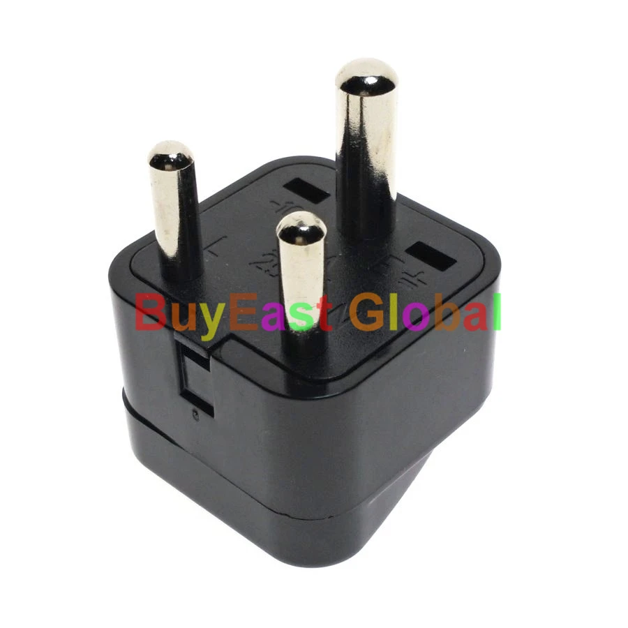 10 x Universal to India, Sri Lanka, Nepal, Pakistan Electrical Plug Adapter AC100250V 10A Black