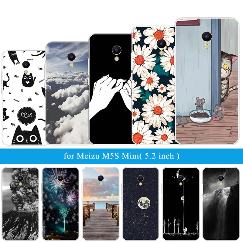 Мягкий силиконовый чехол для Meizu M5S mini матовый задней панели сверхтонкий из