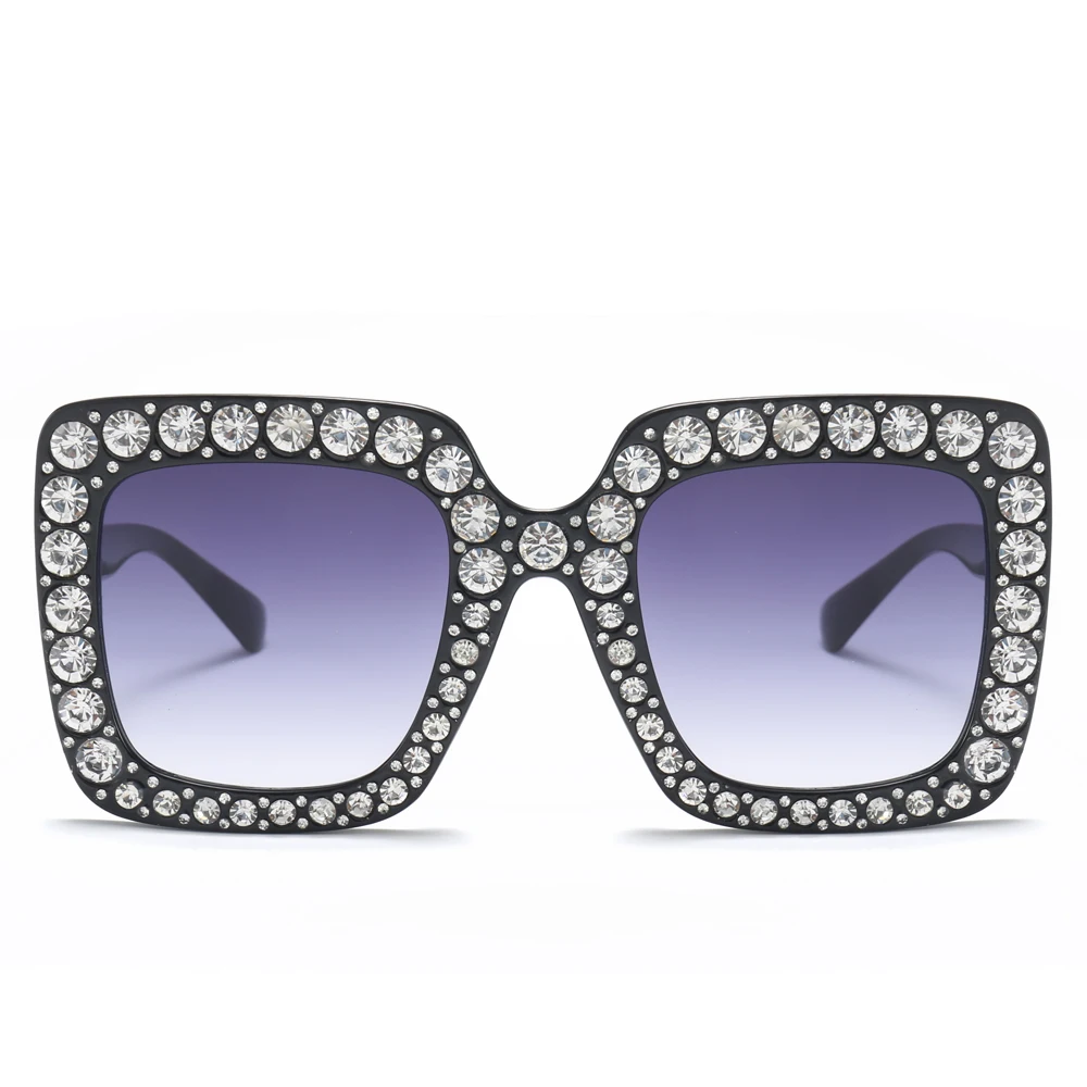 AORON женские солнцезащитные очки со стразами роскошный бренд черные розовые