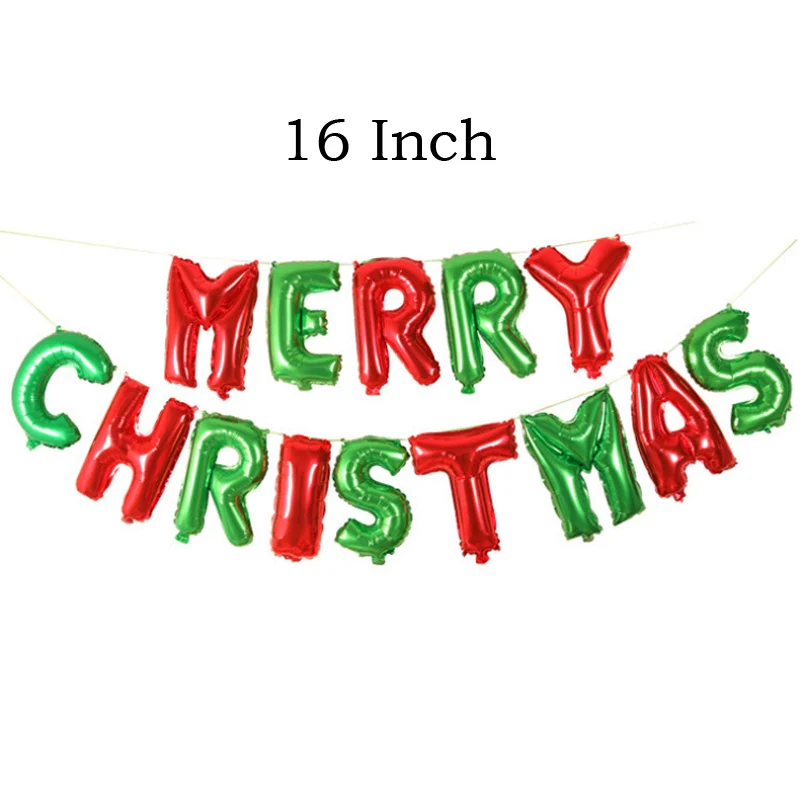 16Inch Gold Silver Merry Christmas Letters Foil Balloons Happy New Year Christmas Decorations DIY Xmas Party Supplies