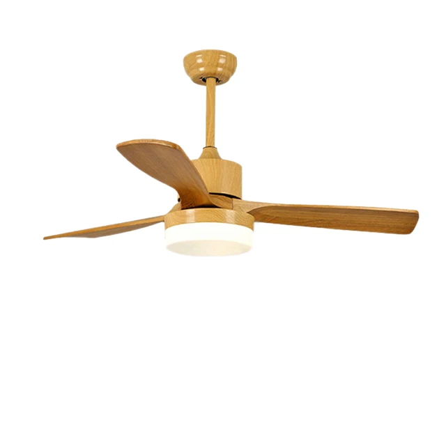 TRAZOS New Japanese Ceiling Fan For Living Room 220V Wooden Ceiling