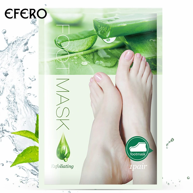Efero 2 шт. 1 пара алоэ вера пилинг маска для ног отшелушивающие носки для педикюра трещины пятки уход за кожей ног патч