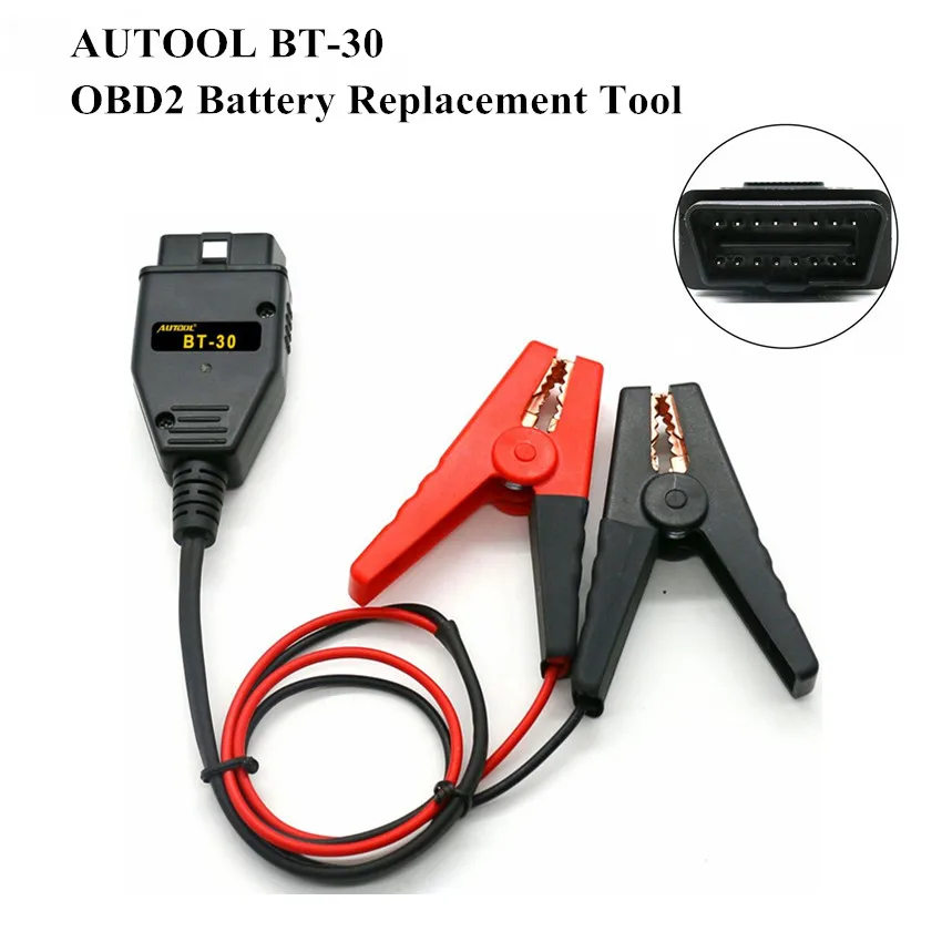AUTOOL BT 30 OBD2 Auto Battery Replacement Tool car battery Alligator