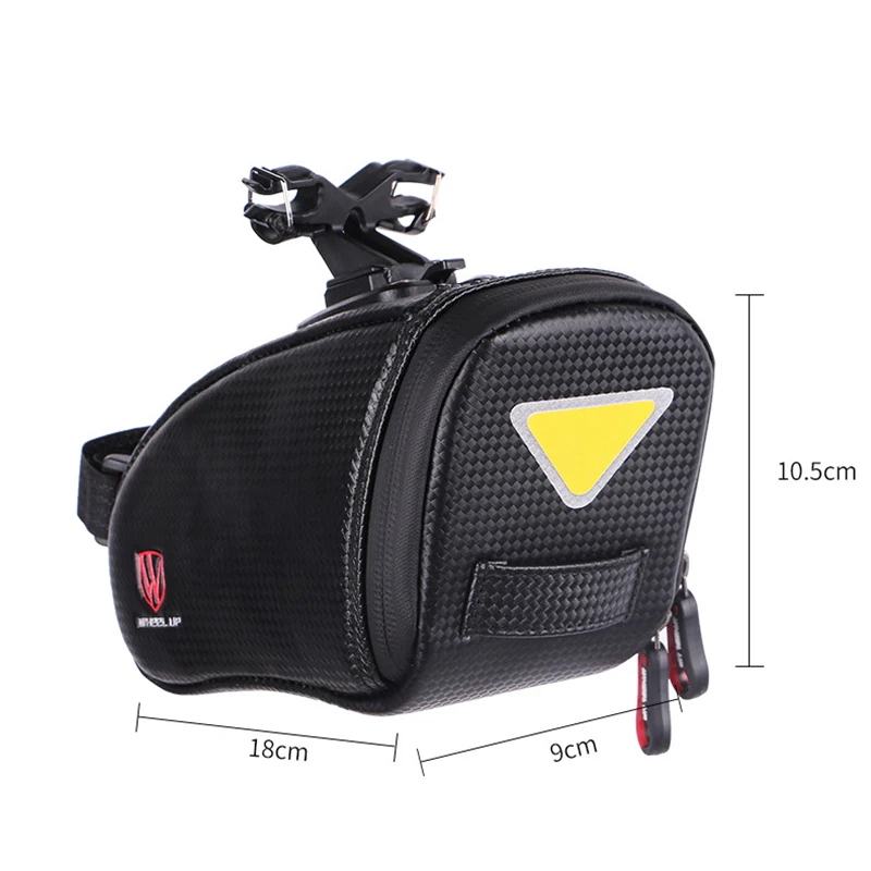 

Black Waterproof Riding Equipment Bicycle Tail Bag Saddle Bag 18 * 9 * 10.5cm