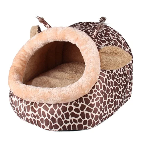 

Soft Warm Dog House Leopard Pet Sleeping Bag House for Small Medium Dog Cats Pet Supplies Cat Products S/M/L