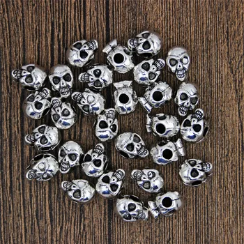 

20pcs/lot Wholesale Skull Spacer Beads Metal Pirate Skull Beads for Bracelet DIY Jewelry Making
