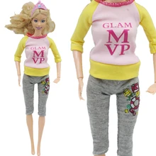 1Set Doll Clothing Fashionable outfits Casual Dress Suits For 1 6 Doll Best Gift Baby Toy