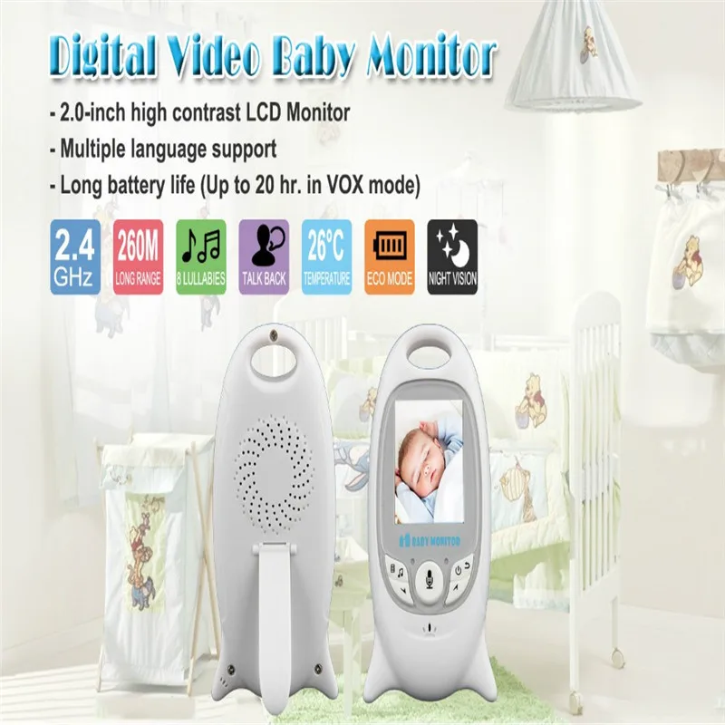 

Infant Wireless Digital Video Baby Monitor Camera Surveillance Monitors Automatic Music Night Vision Temperature Nanny Monitor