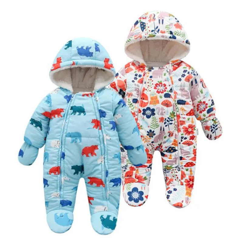 

Baby Winter Clothes Tiny Cotton Hooded Romper Newborn Clothes
