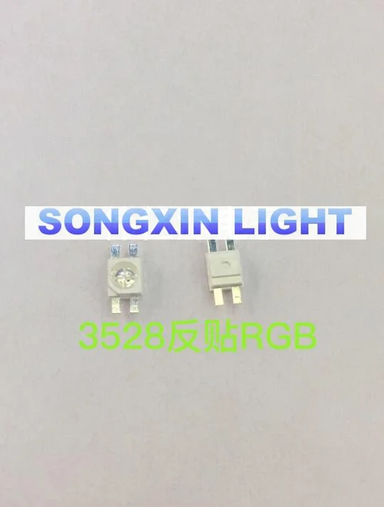70 шт. SMD 3528/6028 RGB светодиодный общий анод чип SMT триколор(красный зеленый синий) 1210 светящийся вниз светоизлучающий диодный светильник