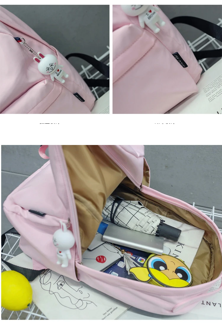 Kirby Женский Милый Рюкзак Kawaii Bookbag розовые сумки на плечо для девочек школьные сумки нейлоновые водонепроницаемые дорожные сумки аниме Rugzak