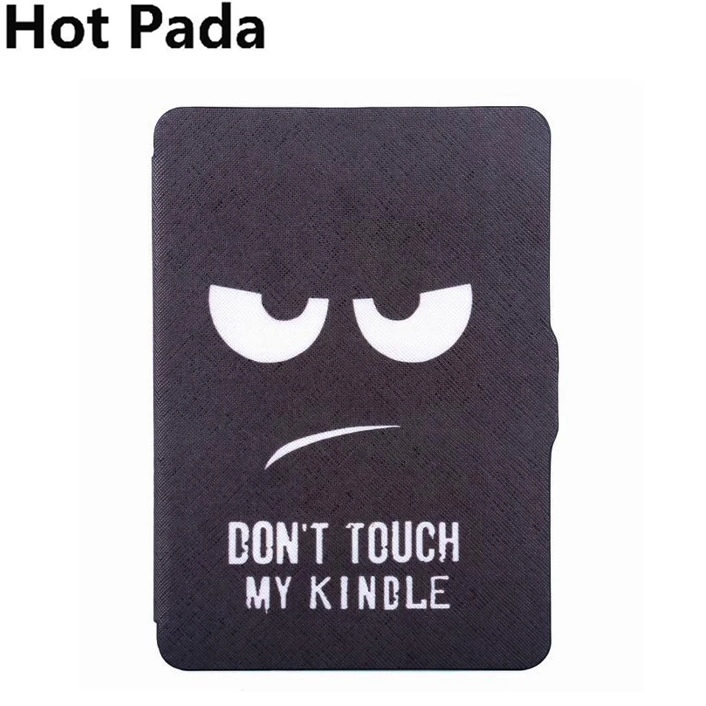 

Hot Pada case for Amazon kindle paperwhite 2015 6'' touchscreen ereader 6 smart cover pu leather case(Don't touch my kindle)
