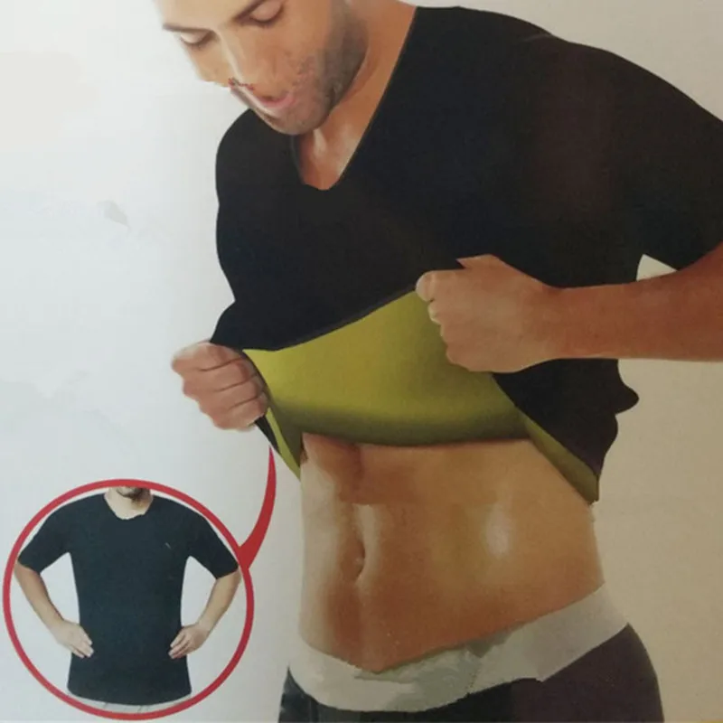 

Bodybuilding Tshirt Belly Trimmer Waist Trainers Sauna Sweat Shaper Men Fitness Tights Neoprene Body Shaper Slimming Corset