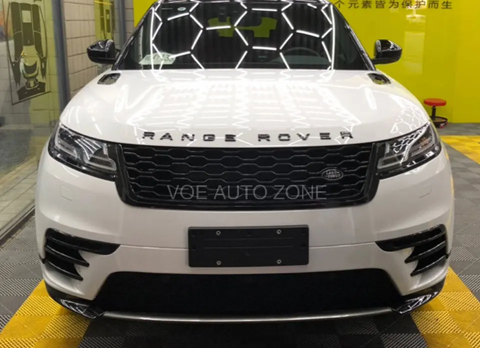 Velar ABS черный глянец Передняя гоночная сетка решетка решетки для Land Rover Range Rover Velar