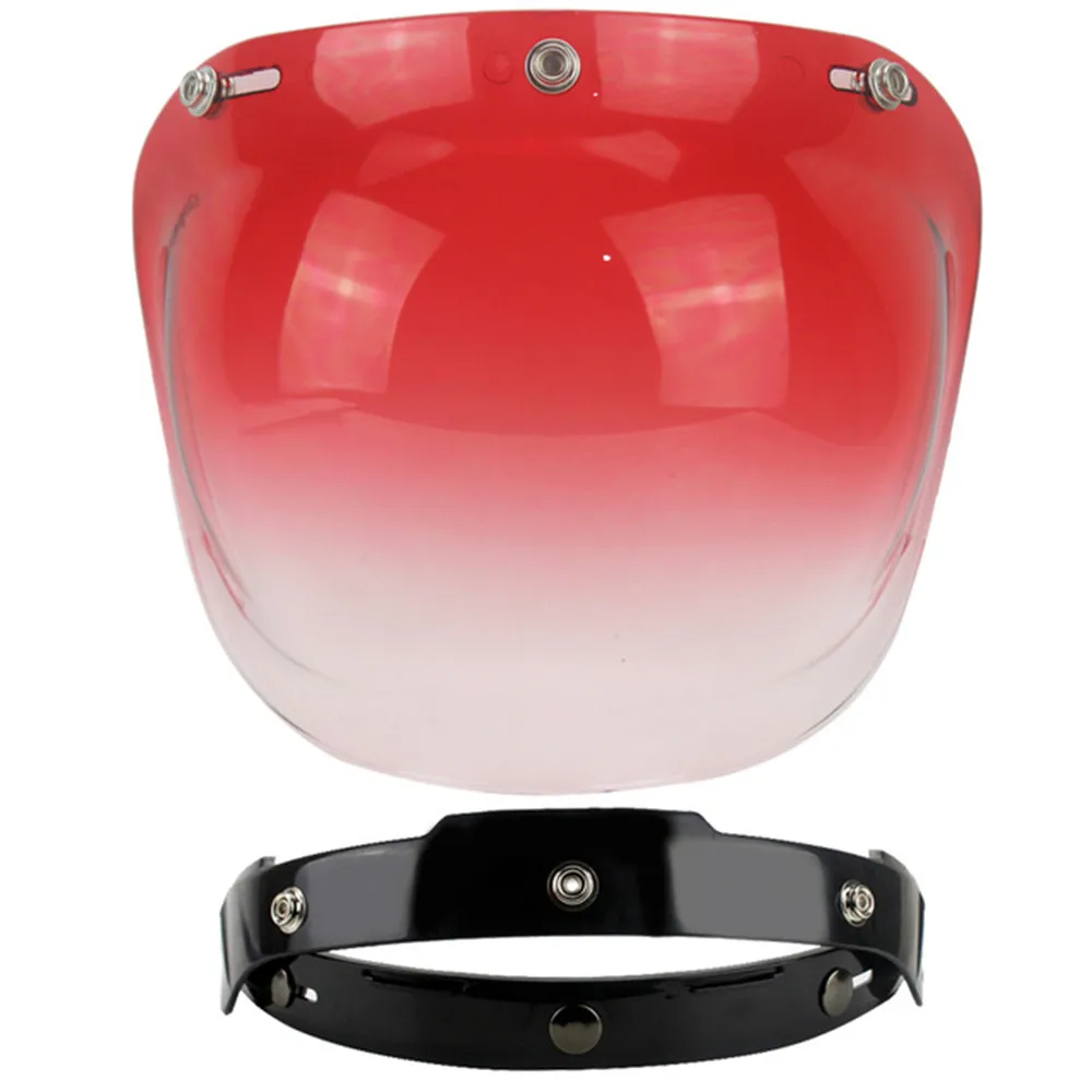 Universal Flip up Lens Bubble Visor Face Shield Mask for Bitwell Vintage Retro Motorcycle Helmet Moto Mask with Spectacles frame - Цвет: Gradient pink frame