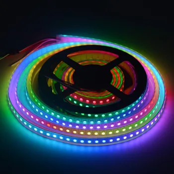 

DC5V 5M SK6812 individual Addressable full color led Strips 96LEDs/m RGB 5050 LED Strip WS2812B White/Black PCB waterproof IP67