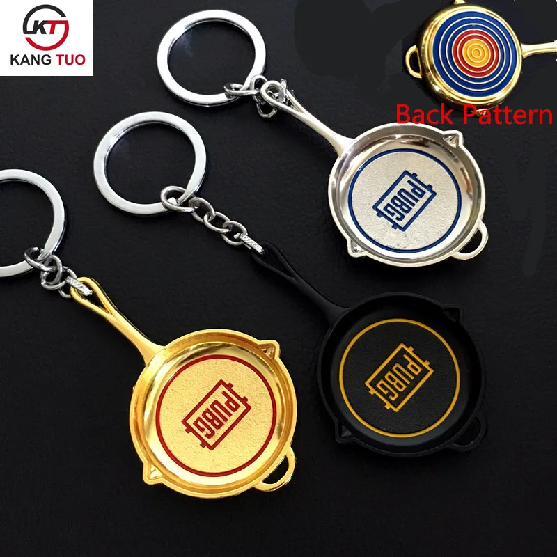 Game Playerunknown's Battlegrounds PUBG Model New Style Pan Keychains Of Hot Game Metal Key Chain Souvenir Gifts