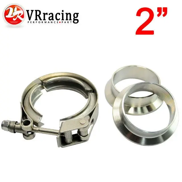 

VR RACING - 2 inch V-Band QUICK RELEASE CLAMP and COLLAR SET 51mm(2") STAINLESS STEEL Vband Kit VR-VCQ2+VFN2