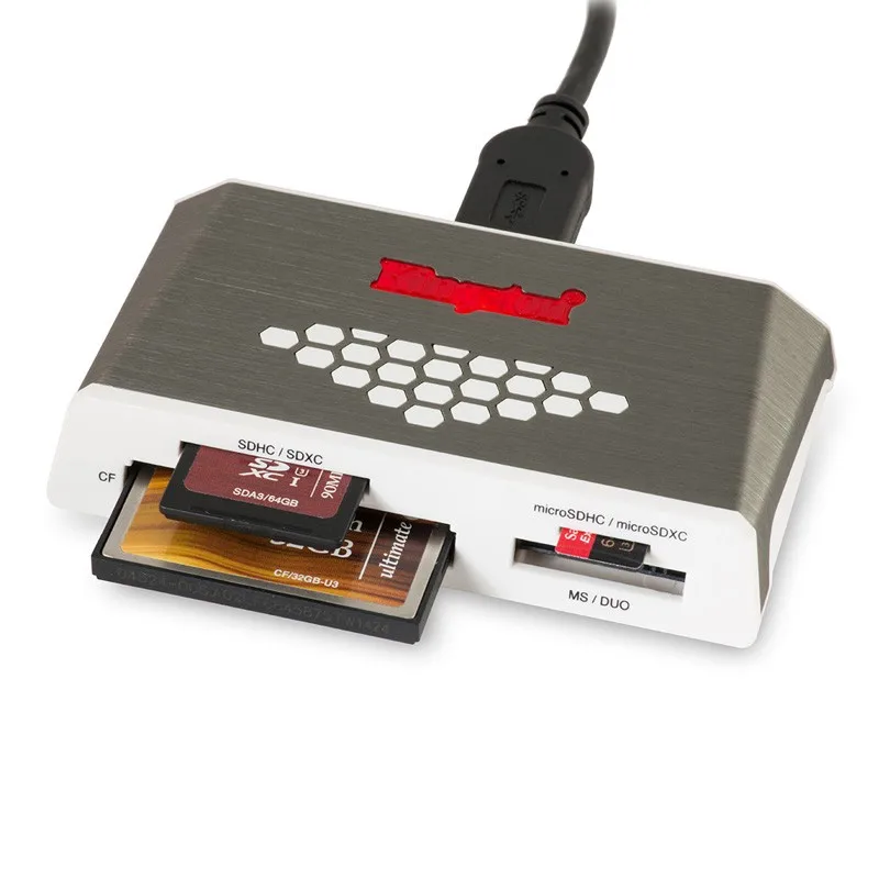 Kingston FCR-HS4 tarjeta Micro SD lector USB 3,0 de todo-en-uno externa CF TF lector de tarjeta Microsd USB 2,0 Mulfunsctional adaptador USB - 3