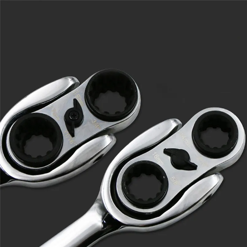 Multifunctional Ratchet Handle Wrench Double Box End Ratcheting Wrench Metric Universal Spline XL Flexible Head 34 In 1 #2f21 (5)
