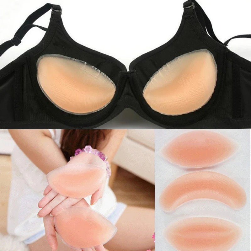1 пара женские Силиконовые бюстгальтеры для бикини|underwear accessories|silicone padded braadhesive