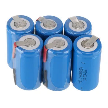 

High Quality 10 pcs sub c SC battery Ni-Cd battery rechargeable battery 1800mh with tab VES21