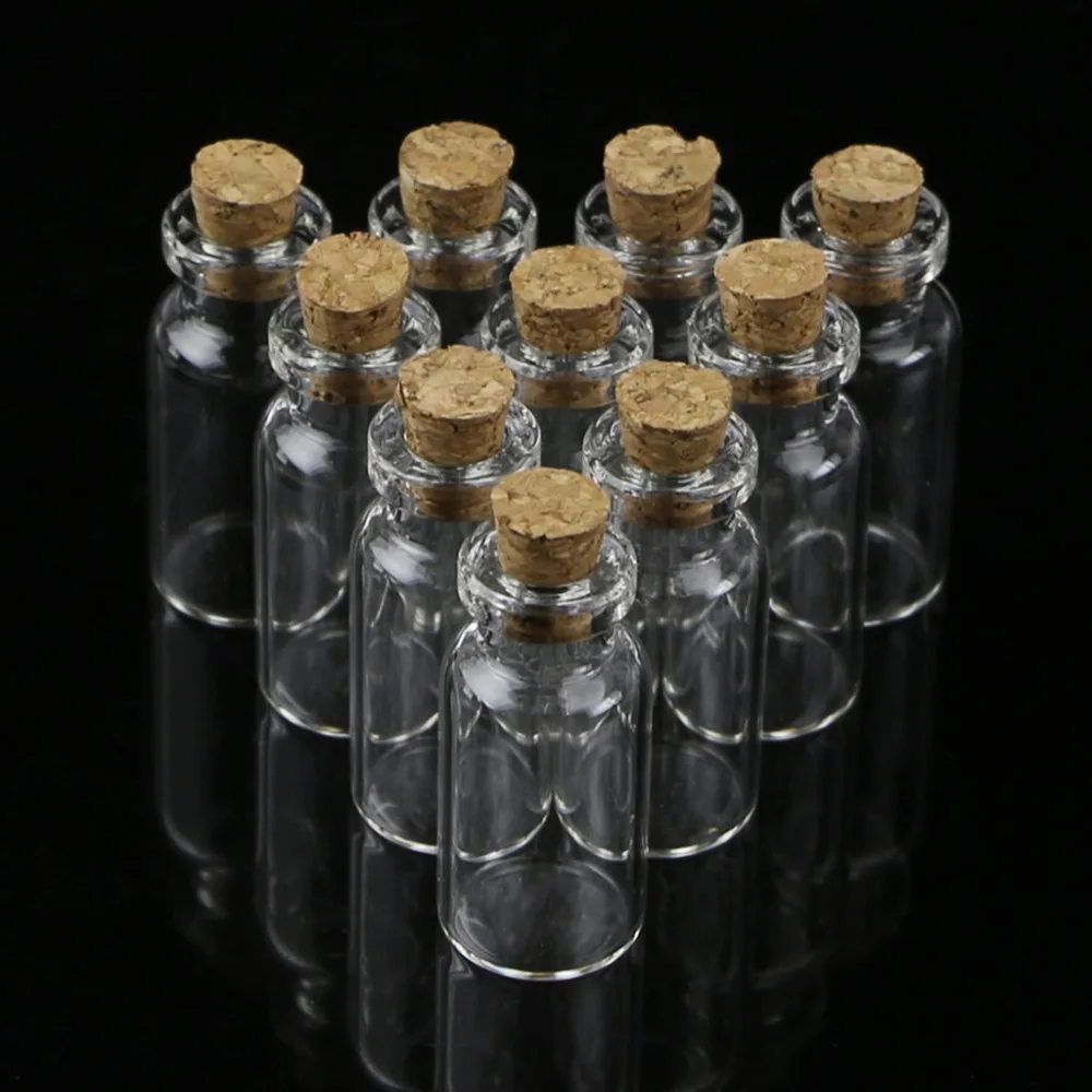 Download 10pcs Small Empty Clear Glass Bottle Vials with Cork Storage Craft 2ml 16*35mm N24 Drop Ship-in ...