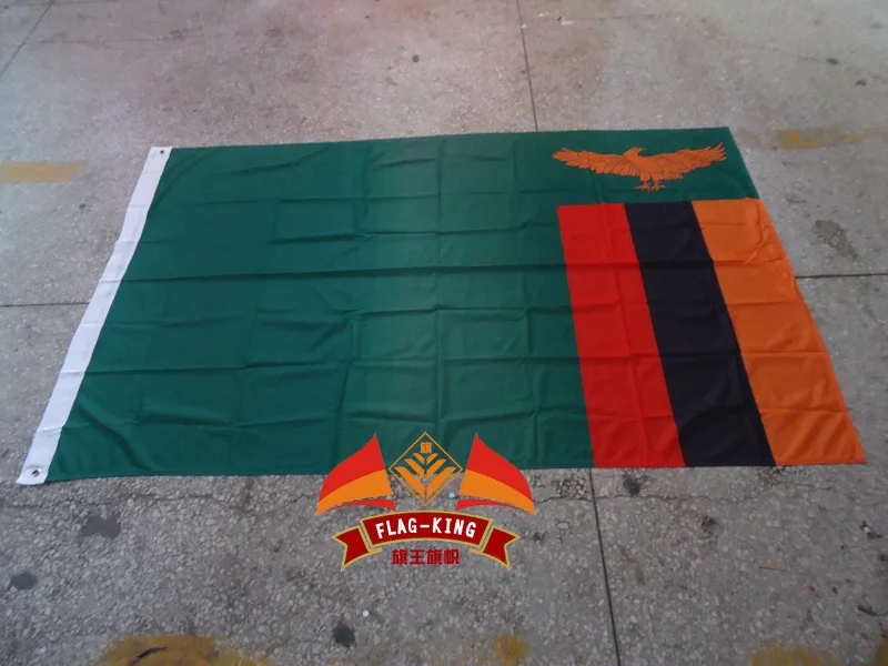 

The Republic of Zambia national flag,100% polyster,120*180CM,Anti-UV,Digital Printing,flag king,Zambia country banner