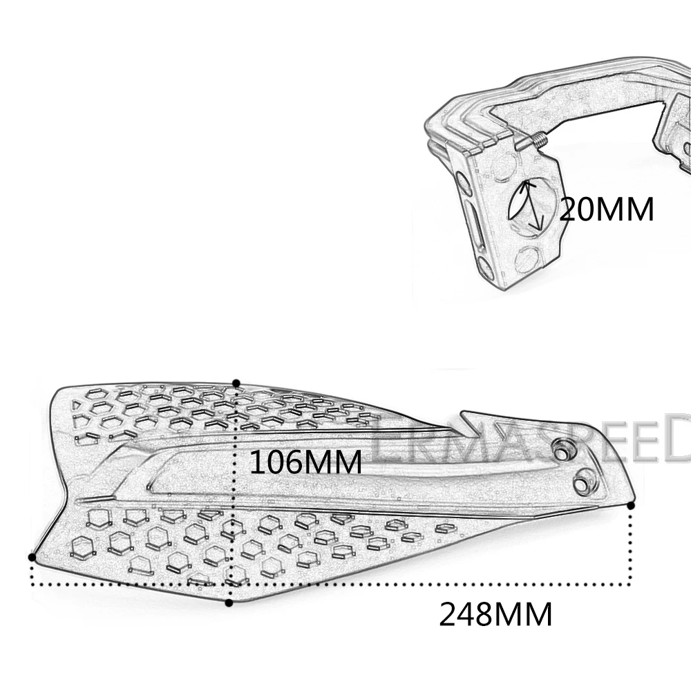 8 plastic plástico abs handguard protetor 11