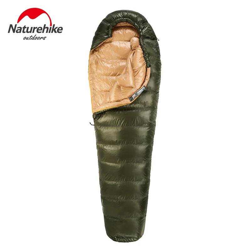 Зимний спальный мешок NatureHike для взрослых, пуховый спальный мешок, комбинированный одноместный спальный мешок, туристическое снаряжение