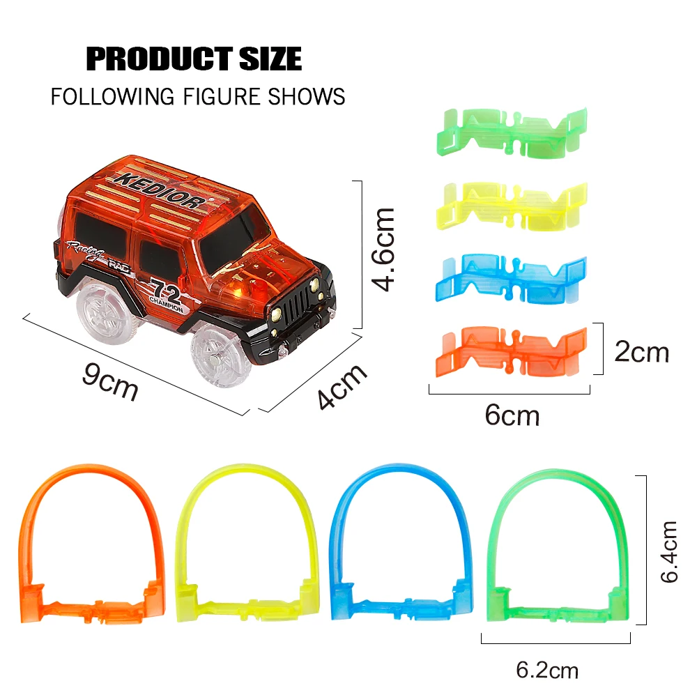 Гоночная Электроника, светящийся автомобильный мост, туннельная дорожка, запчасти для волшебных треков, DIY светодиодный светильник, автомобильные игрушки, запасные треки, аксессуары