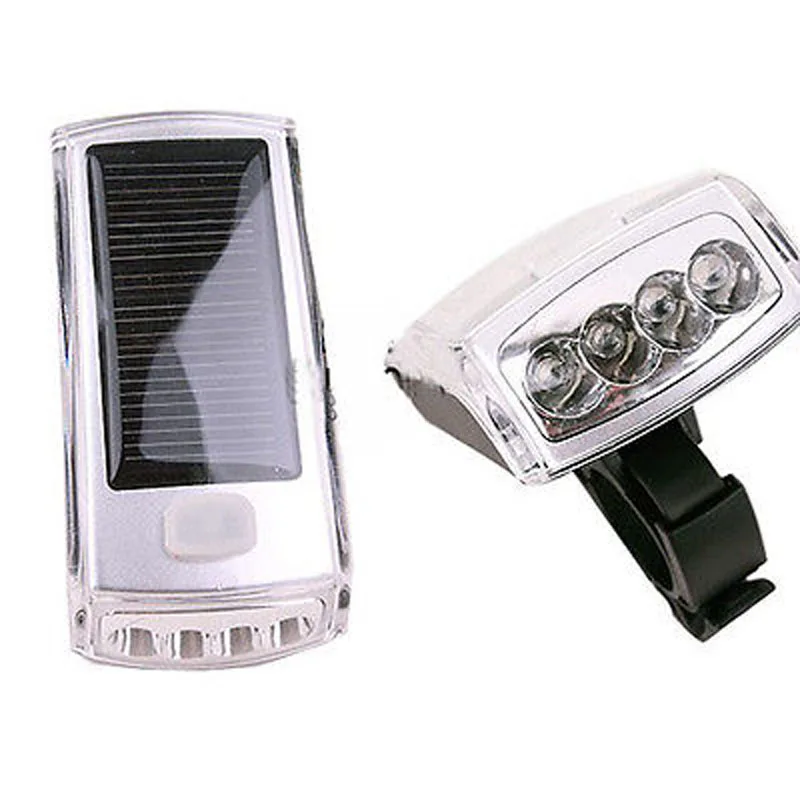 

Riding Bike Bicycle 4 LED Solar Power USB 2.0 Rechargeable Light Lamp Front Head High Qulaity 2017 Hot Sale