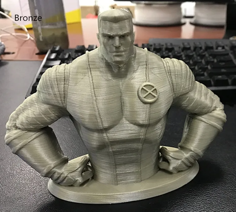 Расходные материалы для 3D-принтера имитация цвета из бронзы, чистая медь темнее алюминий 1,75 мм PLA материал 0,5 кг