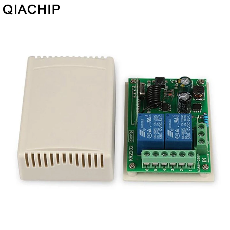 

433Mhz AC 110V 220V 2 CH Universal Wireless Remote Control Switch RF Relay Receiver Learning Button Light Smart Module