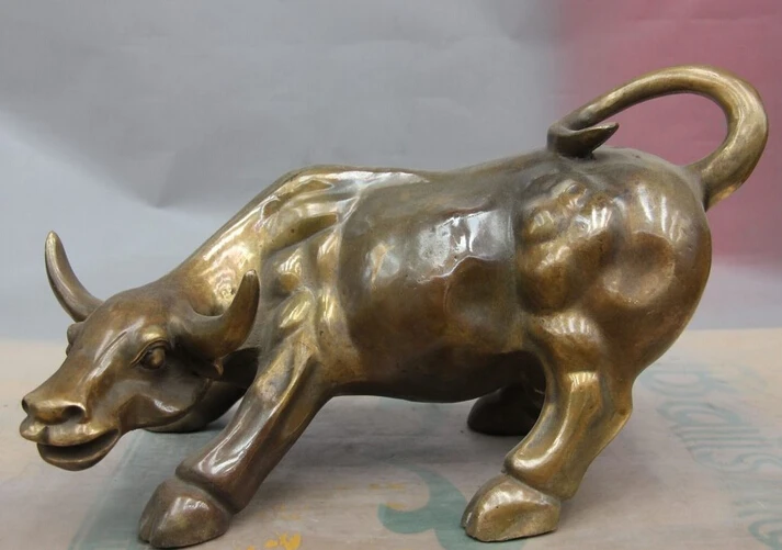 5 Chinese Fengshui Aimal Bronze Copper Wealth Ox Oxen 