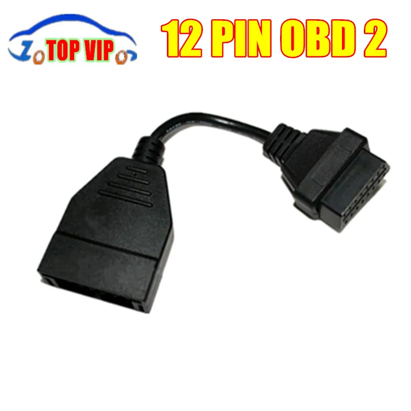 Lowest Price 5 pcs/ lot 12 PIN OBD2 Adapter Connector Diagnostic Cable