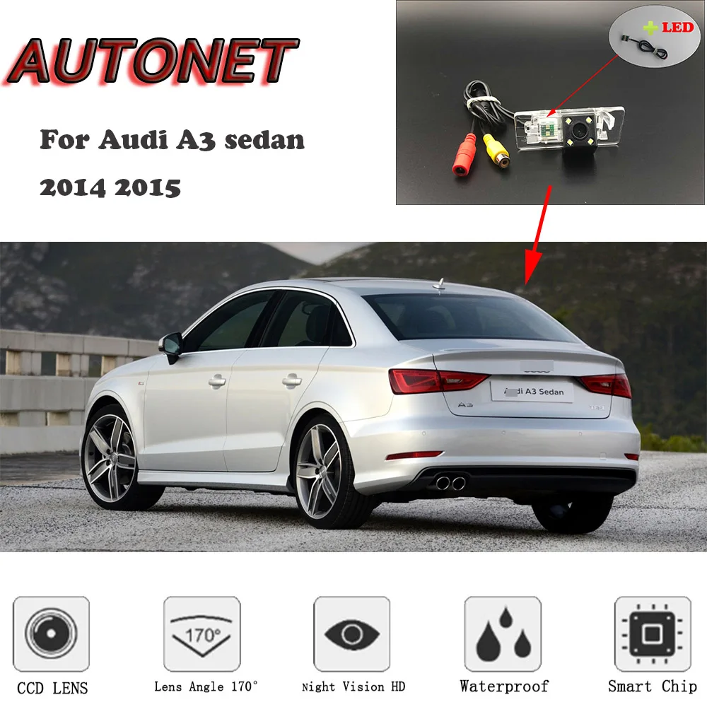 Камера заднего вида для Audi A3 sedan 2014 2015 CCD/номерной знак|Камера авто| |