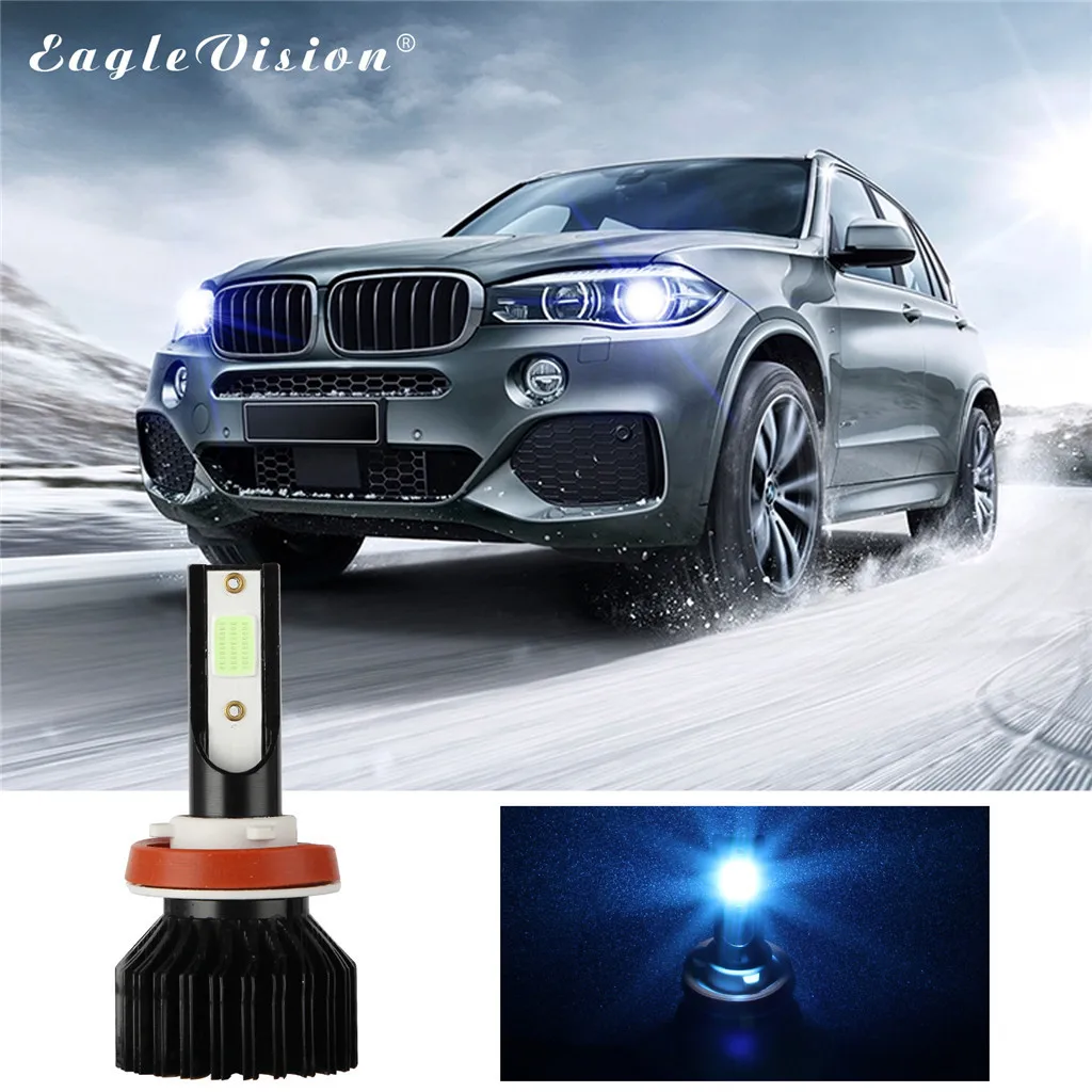 CARPRIE Car Headlight Bulbs(LED) NEW hot sale 2x H11 LED Headlight Conversion Kit Bulb 30000LM High Power 8000K Ice Blue 9617