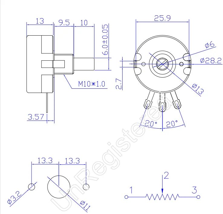 AEAK WTH118 DIY набор частей 2 Вт 1A потенциометр 1 к 2,2 к 4,7 к 10 к 22 к 47 к 100 к 1 м