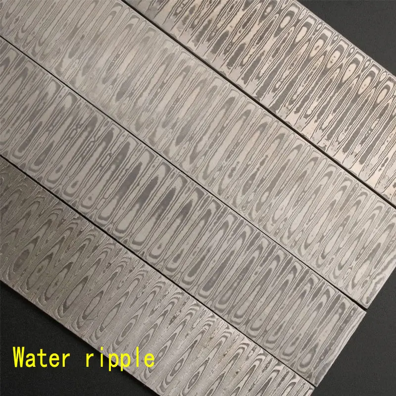 4 kinds Damascus steel DIY knife Making Material Rose Sandwich Pattern steel Knife blade blank Heat Treatment