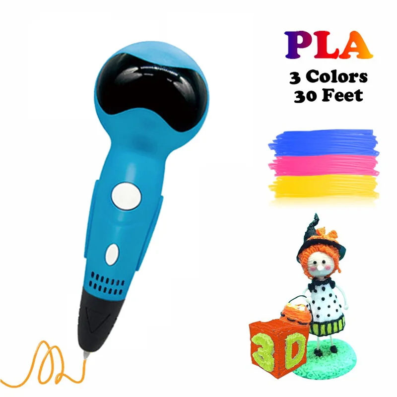 Dikale умный робот 3D печать Ручка умная модель с голосовой трансляции функция легко работать детские развивающие игрушки - Цвет: Blue 3m3Color PLA