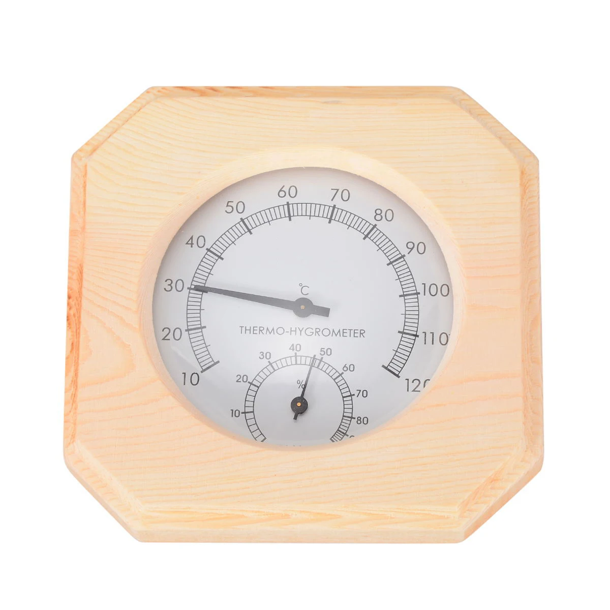 Mayitr Wood Temperature Measuring Sauna Room Thermometer Hygrothermograph Hygrometer Humidity Measure Home Supplies