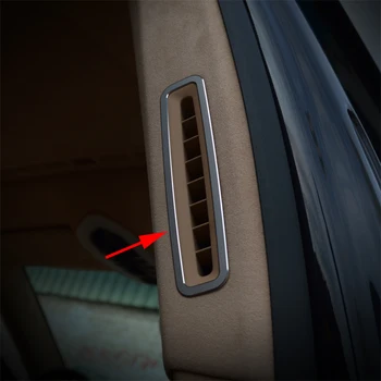 

2X Scrub Aluminum Alloy B Column Outlet Decoration Cover Trim Fit For Porsche Panamera 2015