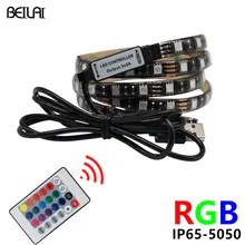 DC 5V RGB LED Strip 5050 Waterproof USB LED Light Flexible 50CM 1M 2M Fita LED Tape Christmas Lights For TV Background Lighting