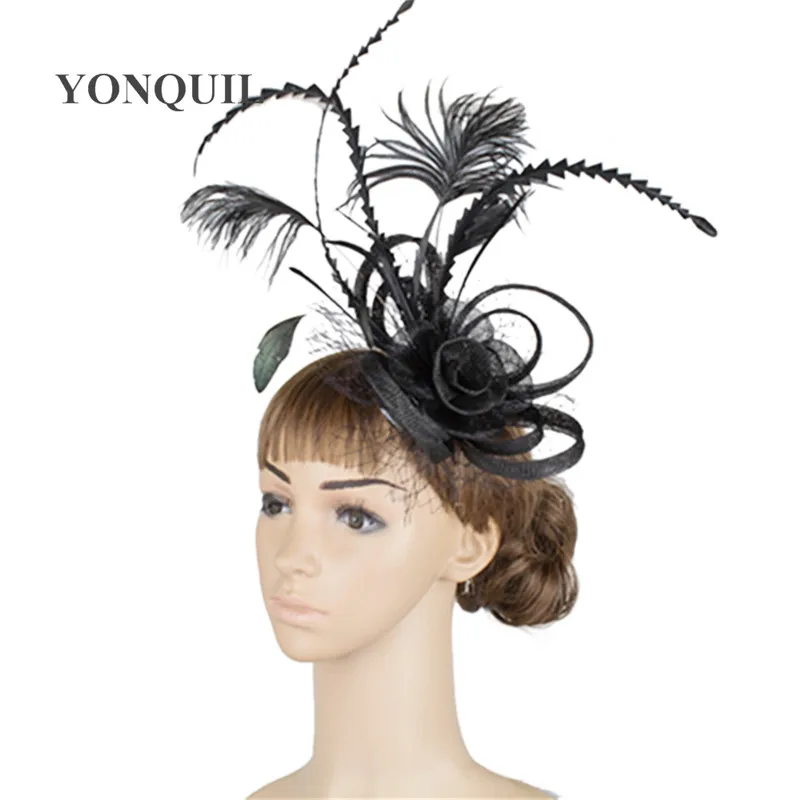 New Ladies Wedding Events Show Races Occasion Fascinator Headband Bow Feather
