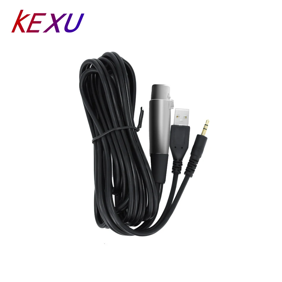 

KEXU Professional Condenser Microphone Wire-XLR Female to 3.5 mm Jack 2.5M Microphone Cable For ML-F100TL/MK-F2 Microphone Cable