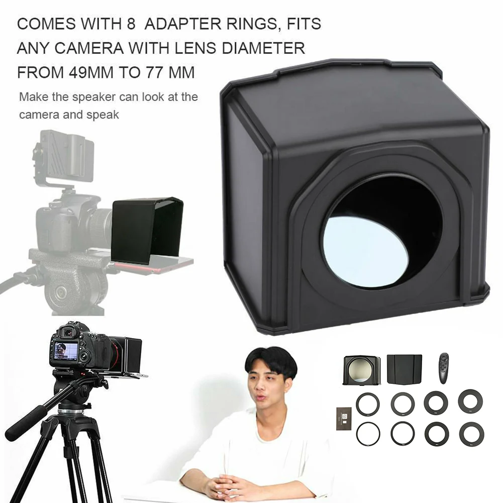  T1 DSLR Camera High Definition Mini Portable Interview Professional Teleprompter Set With Adapter R