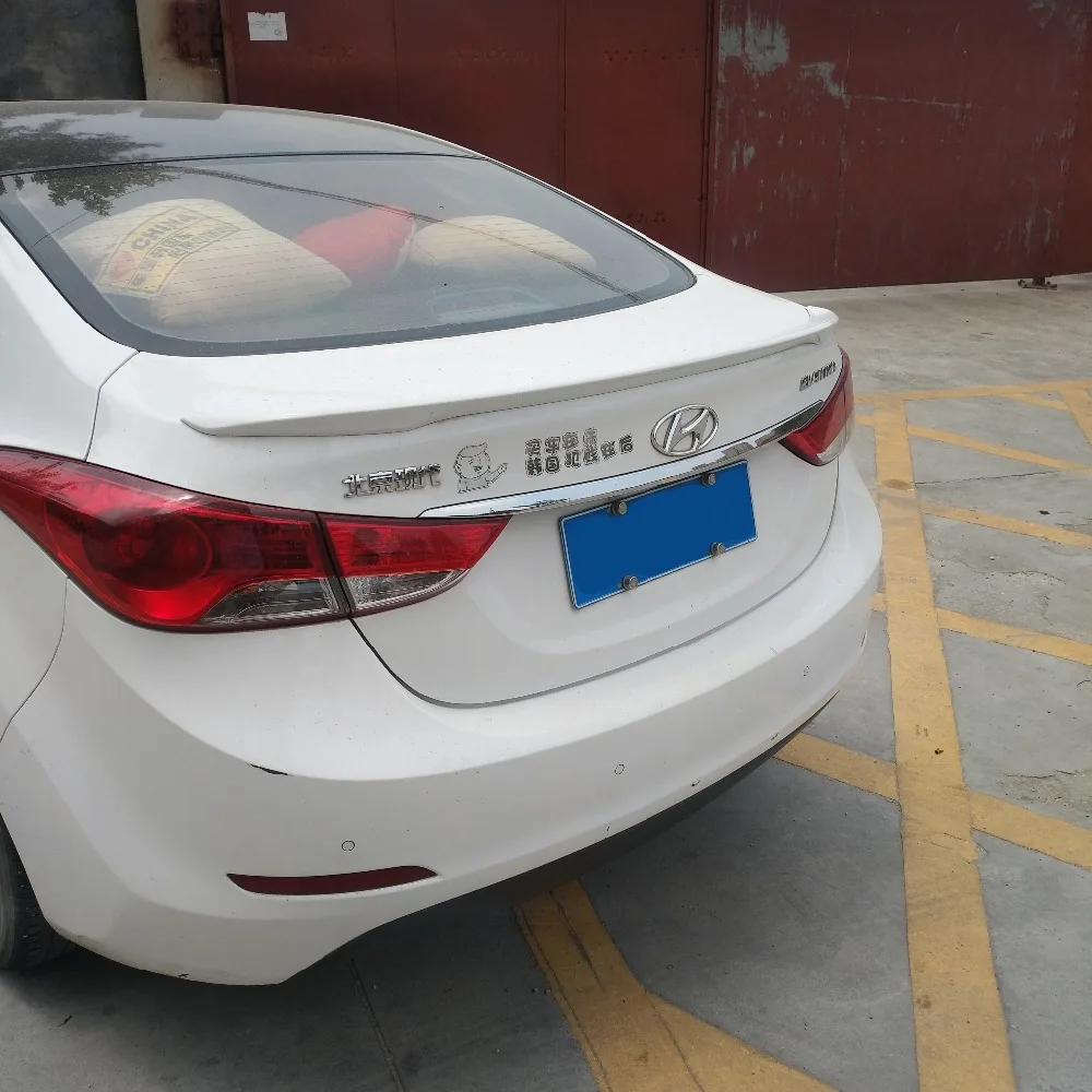 Стиль спойлер для HYUNDAI ELANTRA 2012 2013 спойлер высокая твердость и качество ABS грунтовкой