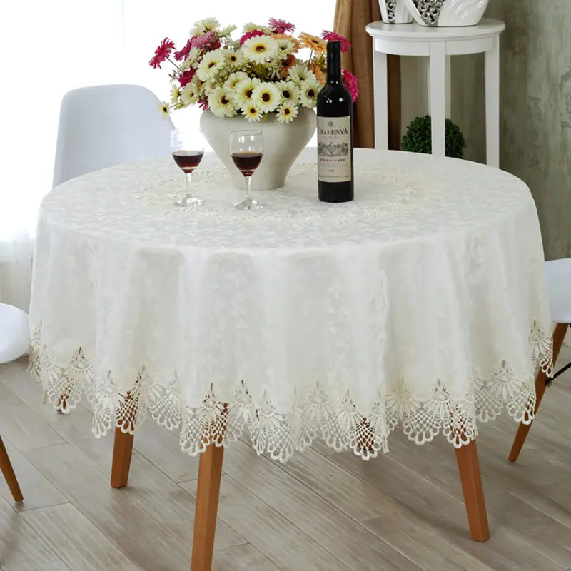 European Round tablecloth embroidery designs elegant lace tablecloths